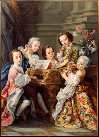 Alegoría de los cinco sentidos de Sebastiano Ceccarini